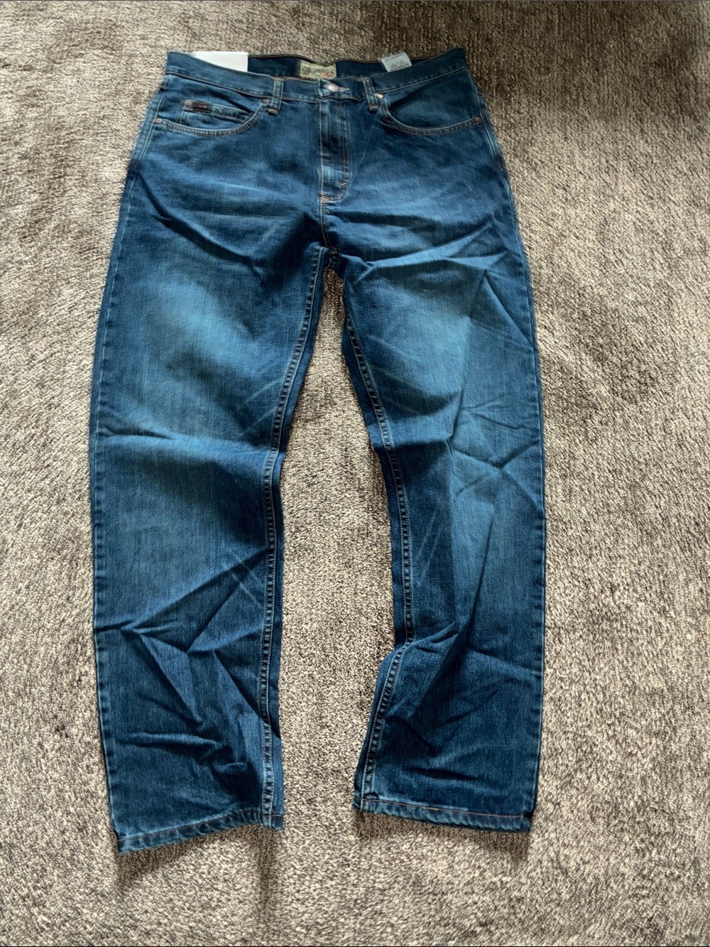 Wrangler Men's Straight Jeans in Blue Denim 33x34